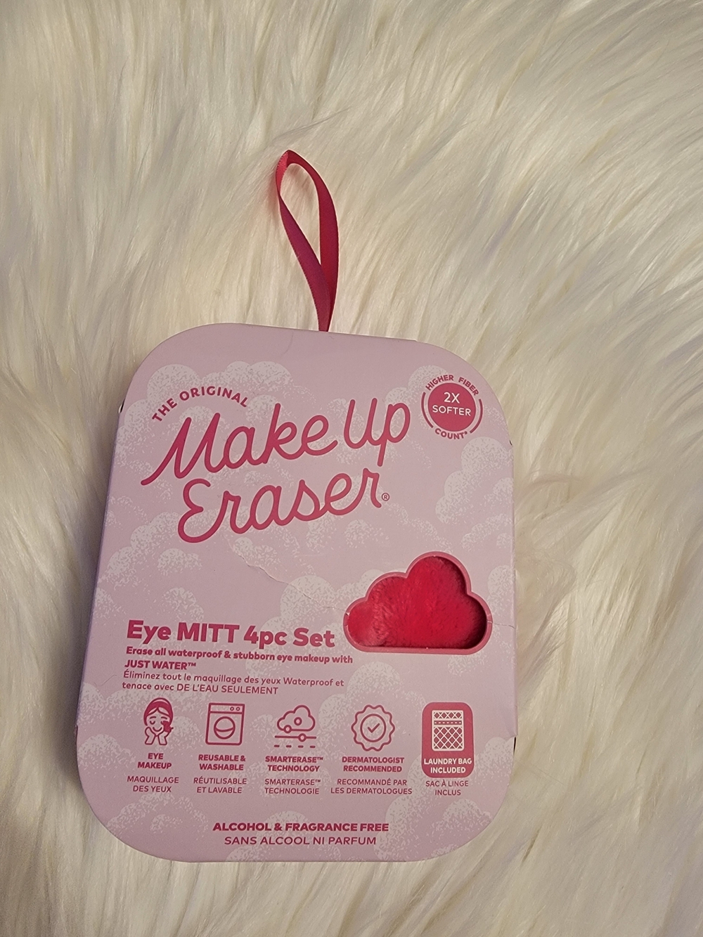 MakeUp Eraser Eye Mitt 4pc Set - Pink & Red
